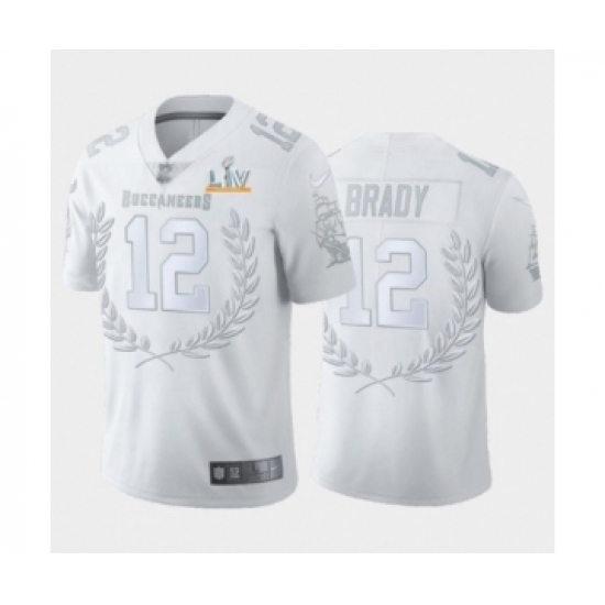 Men's Tampa Bay Buccaneers #12 Tom Brady White Super Bowl LV Jersey Glory Awards - Ujersey