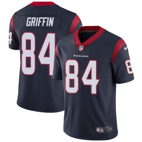 Youth Nike Houston Texans #84 Ryan Griffin Elite Navy Blue Team Color NFL Jersey - Ujersey
