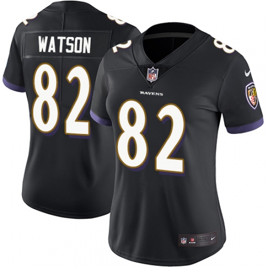 Women's Nike Baltimore Ravens #82 Benjamin Watson Black Alternate Vapor Untouchable Limited Player NFL Jersey - Ujersey