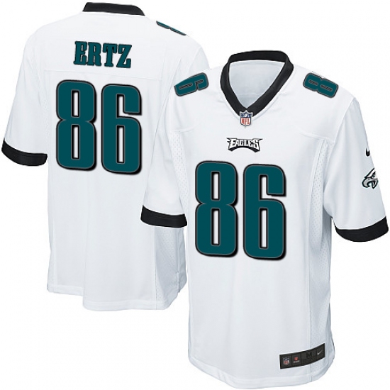 Men's Nike Philadelphia Eagles #86 Zach Ertz Game White NFL Jersey - Ujersey
