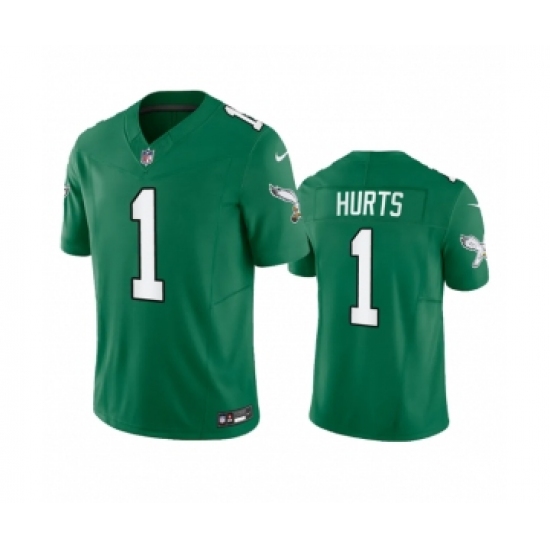 Youth Philadelphia Eagles #1 Jalen Hurts Green 2023 F.U.S.E. Stitched Football Jersey - Ujersey
