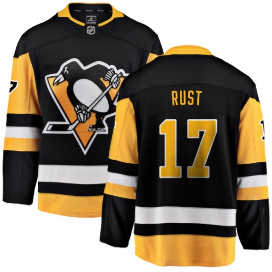 Men's Pittsburgh Penguins #17 Bryan Rust Fanatics Branded Black Home Breakaway NHL Jersey - Ujersey