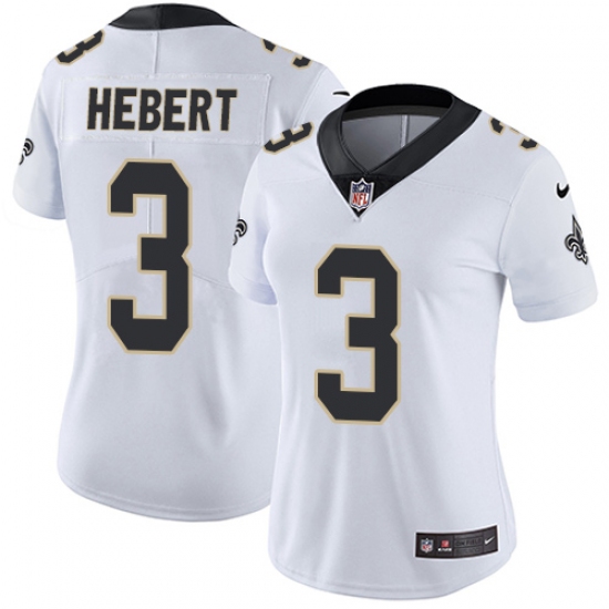 Women's Nike New Orleans Saints #3 Bobby Hebert Elite White NFL Jersey - Ujersey