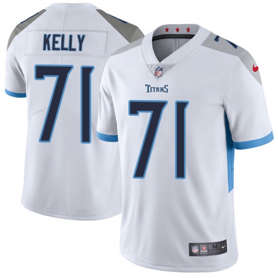 Men Nike Tennessee Titans #71 Dennis Kelly White Vapor Untouchable Limited Player NFL Jersey - Ujersey