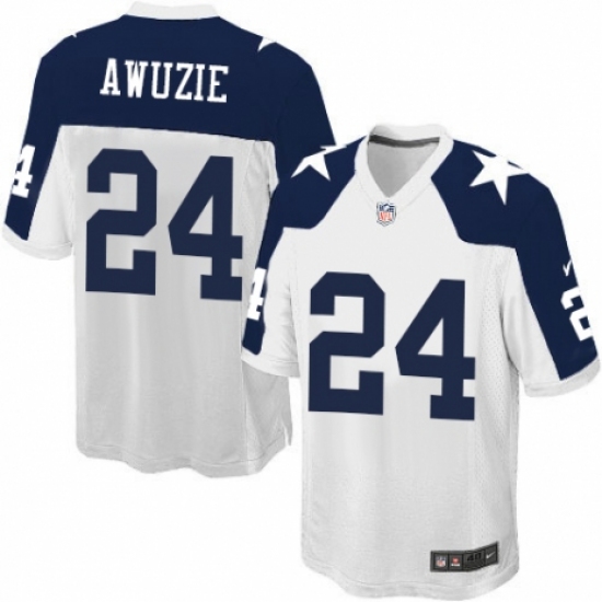 Men's Nike Dallas Cowboys #24 Chidobe Awuzie Game White Throwback Alternate NFL Jersey - Ujersey