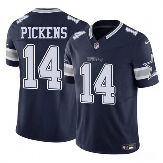 Men's Dallas Cowboys #14 George Pickens Blue 2025 Draft F.U.S.E. Vapor Untouchable Limited Football Stitched Jersey - Ujersey