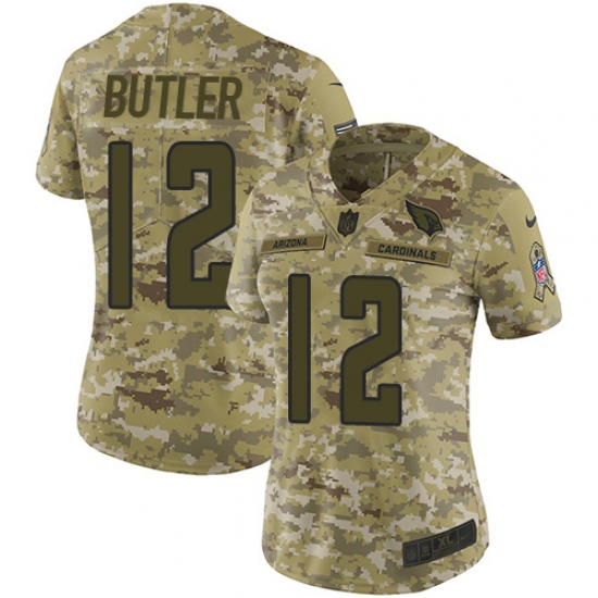 Women's Nike Arizona Cardinals #12 Brice Butler Limited Camo 2018 Salute to Service NFL Jersey - Ujersey