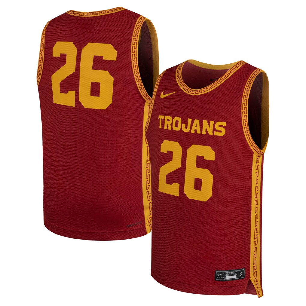 Youth Nike #26 Cardinal USC Trojans Replica Basketball Jersey - U-jersey