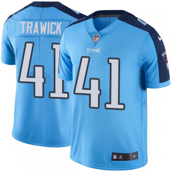 Men's Nike Tennessee Titans #41 Brynden Trawick Light Blue Team Color Vapor Untouchable Limited Player NFL Jersey - Ujersey