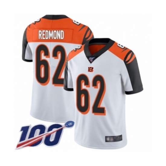 Men's Cincinnati Bengals #62 Alex Redmond White Vapor Untouchable Limited Player 100th Season Football Jersey - Ujersey