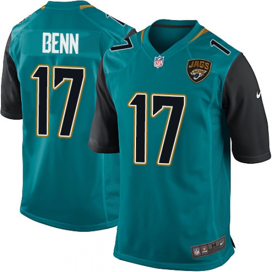 Men's Nike Jacksonville Jaguars #17 Arrelious Benn Game Teal Green Team Color NFL Jersey - Ujersey
