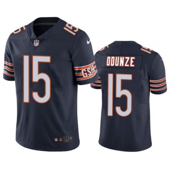 Men's Chicago Bears #15 Rome Odunze Navy 2024 Draft Vapor Stitched Football Jersey - Ujersey