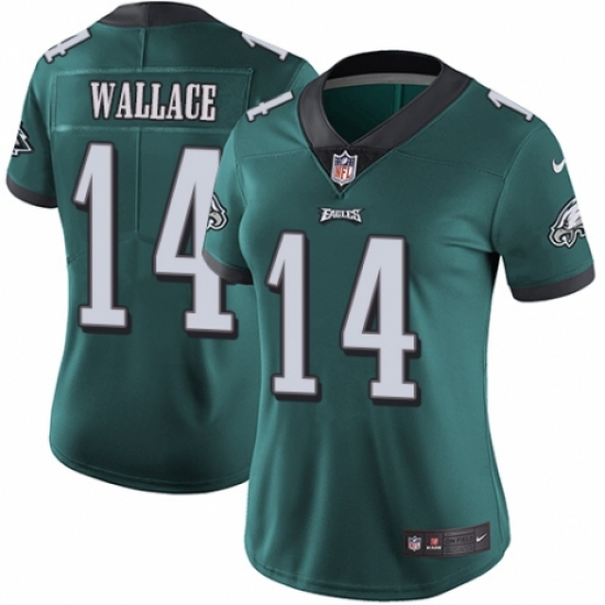 Women's Nike Philadelphia Eagles #14 Mike Wallace Midnight Green Team Color Vapor Untouchable Limited Player NFL Jersey - Ujersey