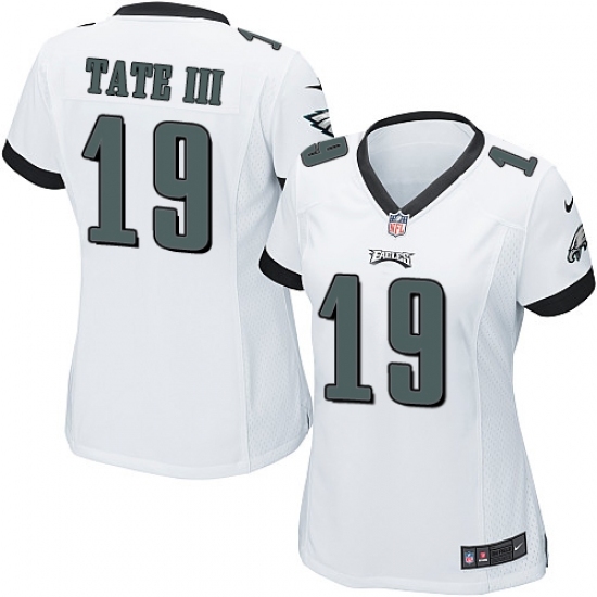 Women's Nike Philadelphia Eagles #19 Golden Tate III Game White NFL Jersey - Ujersey