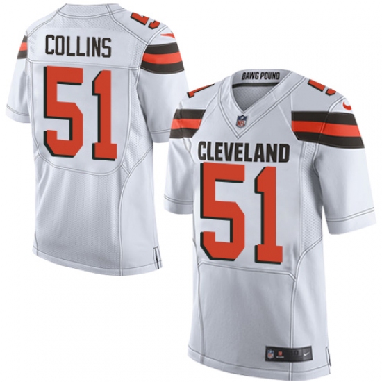 Men's Nike Cleveland Browns #51 Jamie Collins Elite White NFL Jersey - Ujersey