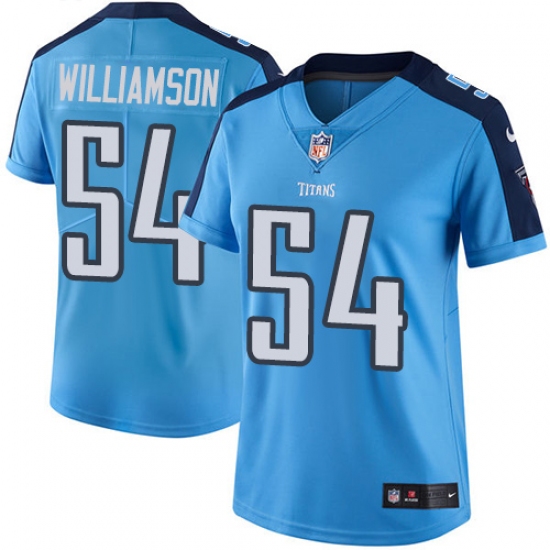 Women's Nike Tennessee Titans #54 Avery Williamson Light Blue Team Color Vapor Untouchable Limited Player NFL Jersey - Ujersey