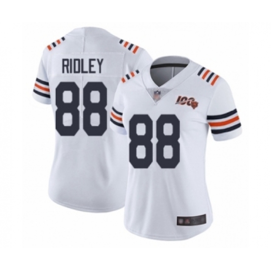 Women's Chicago Bears #88 Riley Ridley White 100th Season Limited Football Jersey - Ujersey