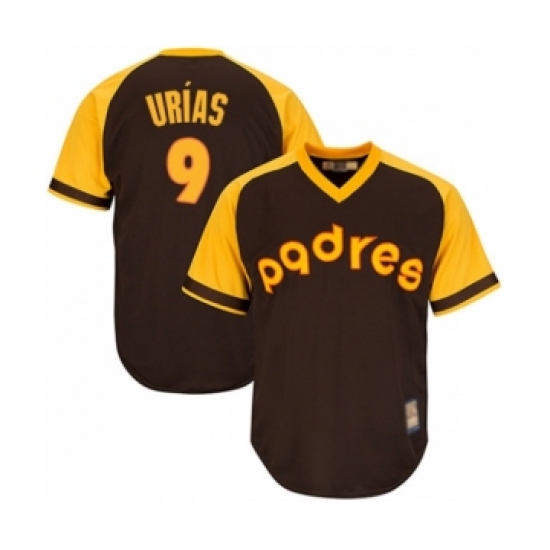Youth San Diego Padres #9 Luis Urias Authentic Brown Alternate Cooperstown Cool Base Baseball Player Jersey - Ujersey