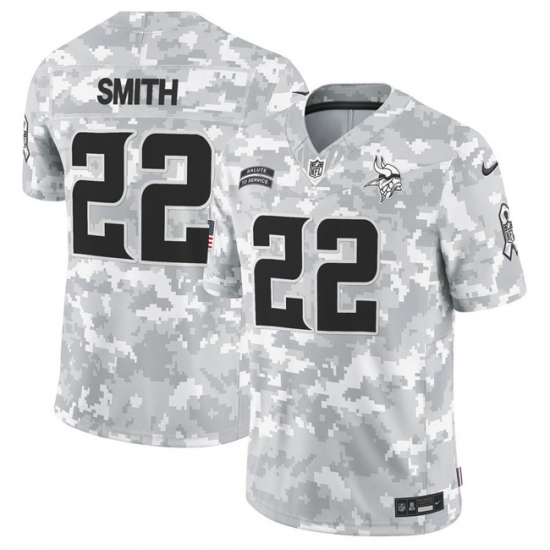 Men's Minnesota Vikings #22 Harrison Smith 2024 F.U.S.E Arctic Camo Salute To Service Limited Stitched Football Jersey - Ujersey