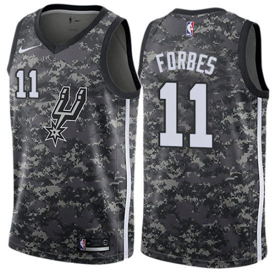 Men's Nike San Antonio Spurs #11 Bryn Forbes Swingman Camo NBA Jersey - City Edition - Ujersey