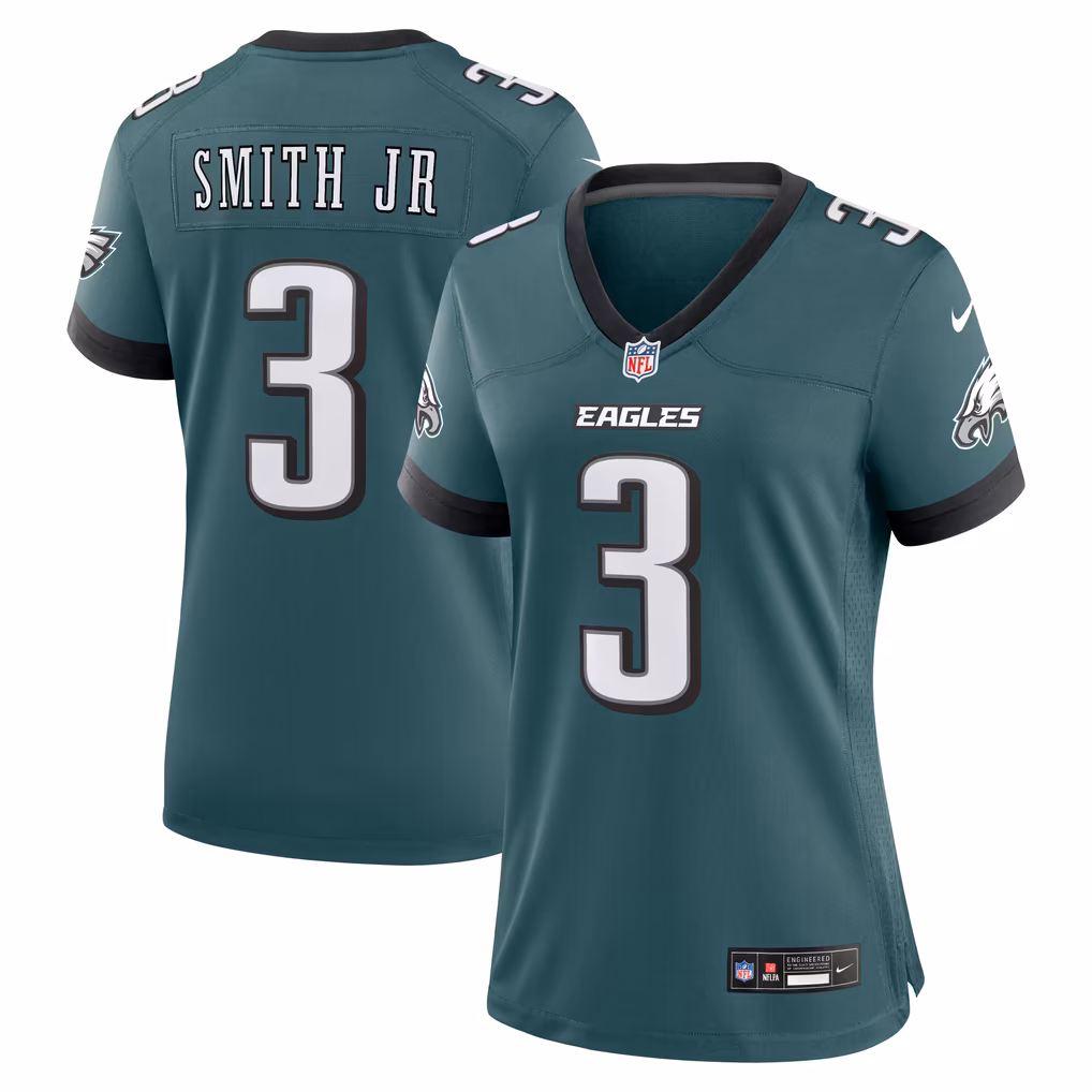 Women's Philadelphia Eagles Nolan Smith Jr. Nike Midnight Green Team Game Jersey - Ujersey