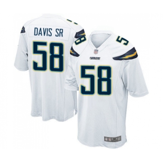 Men's Los Angeles Chargers #58 Thomas Davis Sr Game White Football Jersey - Ujersey