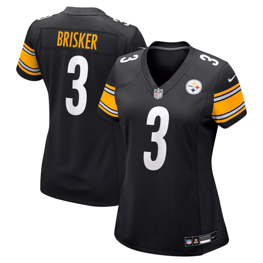 Women's Pittsburgh Steelers Jaquan Brisker Nike Black Team Game Jersey