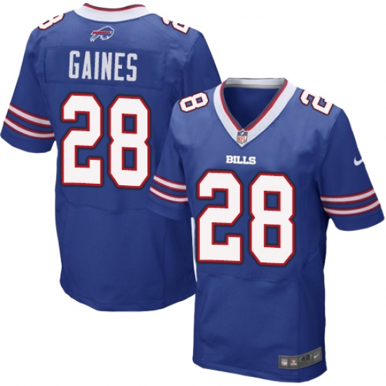 Men's Nike Buffalo Bills #28 E.J. Gaines Elite Royal Blue Team Color NFL Jersey - Ujersey