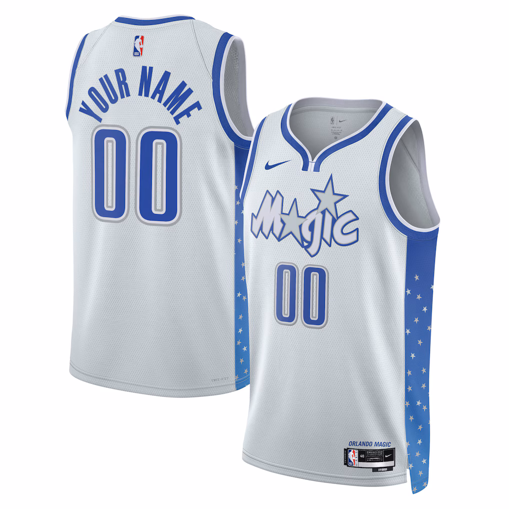 Unisex Orlando Magic Nike Silver 2025/26 City Edition Swingman Custom Jersey - Ujersey Shop