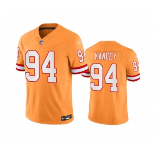 Men's Nike Tampa Bay Buccaneers #94 Calijah Kancey Orange Throwback Limited Stitched Jersey - Ujersey