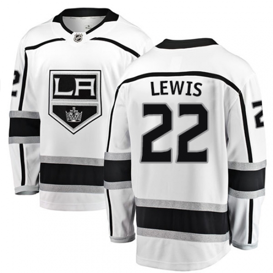 Men's Los Angeles Kings #22 Trevor Lewis Authentic White Away Fanatics Branded Breakaway NHL Jersey - Ujersey