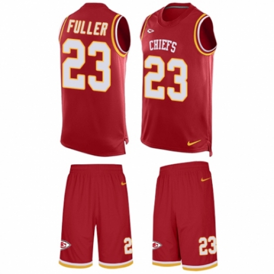 Men's Nike Kansas City Chiefs #23 Kendall Fuller Limited Red Tank Top Suit NFL Jersey - Ujersey