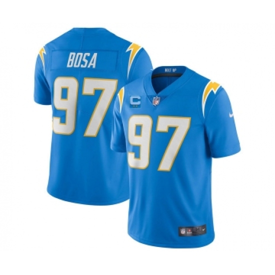 Men's Los Angeles Chargers 2022 #97 Joey Bosa Blue With 2-star C Patch Vapor Untouchable Limited Stitched NFL Jersey - Ujersey