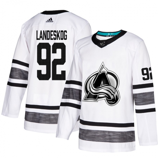 Men's Adidas Colorado Avalanche #92 Gabriel Landeskog White 2019 All-Star Game Parley Authentic Stitched NHL Jersey - Ujersey