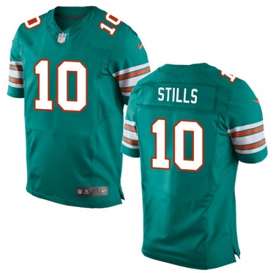 Men's Nike Miami Dolphins #10 Kenny Stills Elite Aqua Green Alternate NFL Jersey - Ujersey