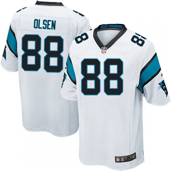 Men's Nike Carolina Panthers #88 Greg Olsen Game White NFL Jersey - Ujersey