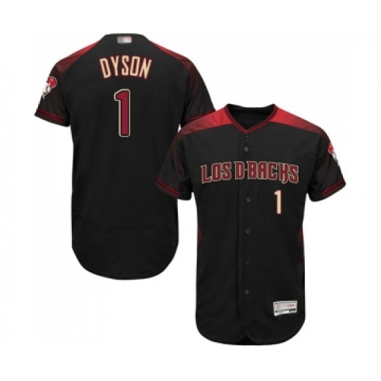 Men's Arizona Diamondbacks #1 Jarrod Dyson Black Alternate Authentic Collection Flex Base Baseball Jersey - Ujersey