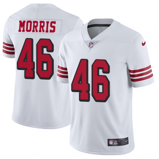 Youth Nike San Francisco 49ers #46 Alfred Morris Limited White Rush Vapor Untouchable NFL Jersey - Ujersey