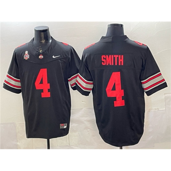 Men's Ohio State Buckeyes #4 Jeremiah Smith Black 2025 F.U.S.E. Limited Stitched Jersey - ujerseystore
