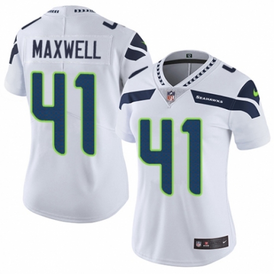 Women's Nike Seattle Seahawks #41 Byron Maxwell White Vapor Untouchable Elite Player NFL Jersey - Ujersey