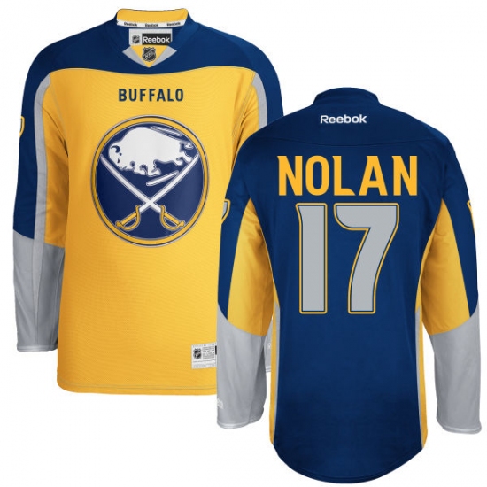 Women's Reebok Buffalo Sabres #17 Jordan Nolan Authentic Gold Third NHL Jersey - Ujersey