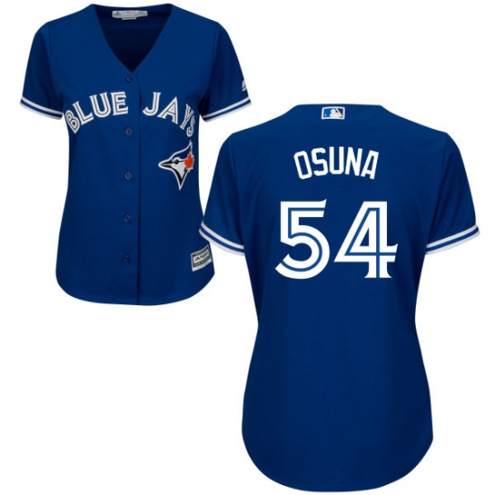 Women's Majestic Toronto Blue Jays #54 Roberto Osuna Authentic Blue Alternate MLB Jersey - Ujersey