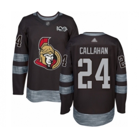 Men's Ottawa Senators #24 Ryan Callahan Authentic Black 1917-2017 100th Anniversary Hockey Jersey - Ujersey