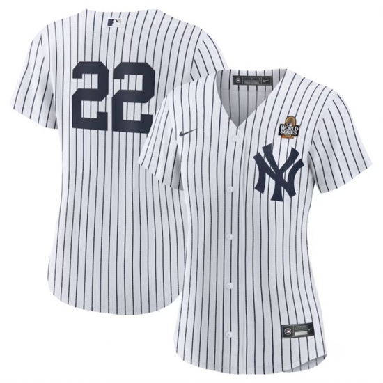 Women's New York Yankees #22 Juan Soto White 2024 World Series Cool Base Stitched Baseball Jersey(Run Small) - Ujersey