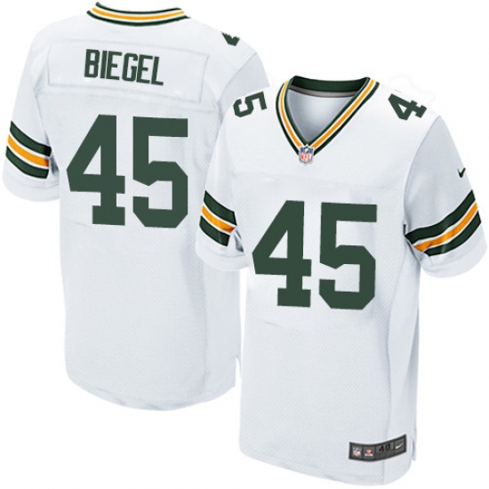 Men's Nike Green Bay Packers #45 Vince Biegel Elite White NFL Jersey - Ujersey