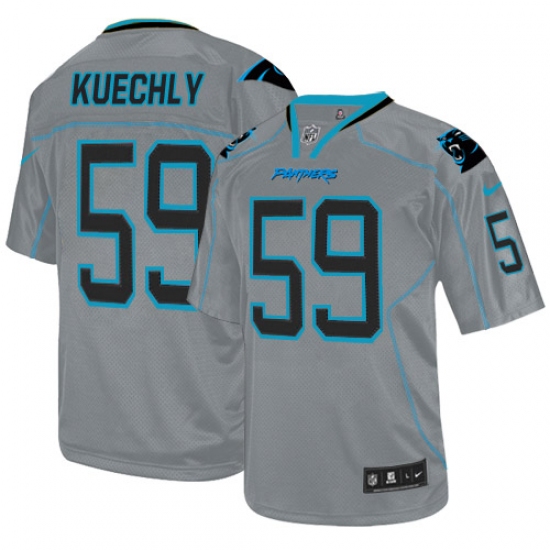 Men's Nike Carolina Panthers #59 Luke Kuechly Elite Lights Out Grey NFL Jersey - Ujersey