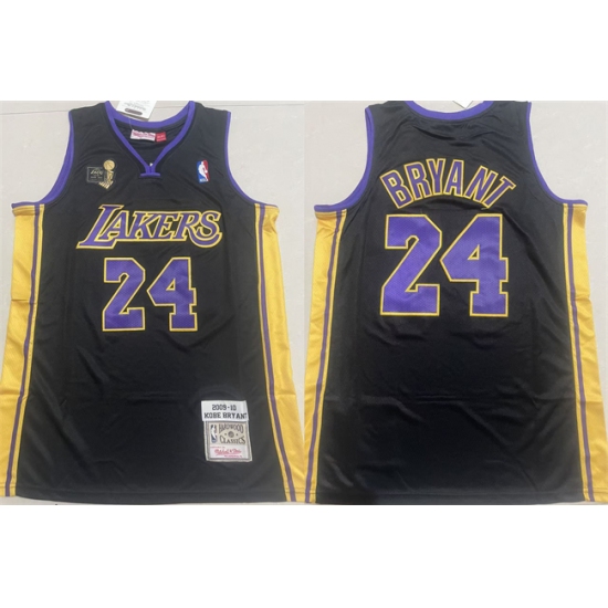 Men's Los Angeles Lakers #24 Kobe Bryant Black Throwback Stitched Basketball Jersey - Ujersey