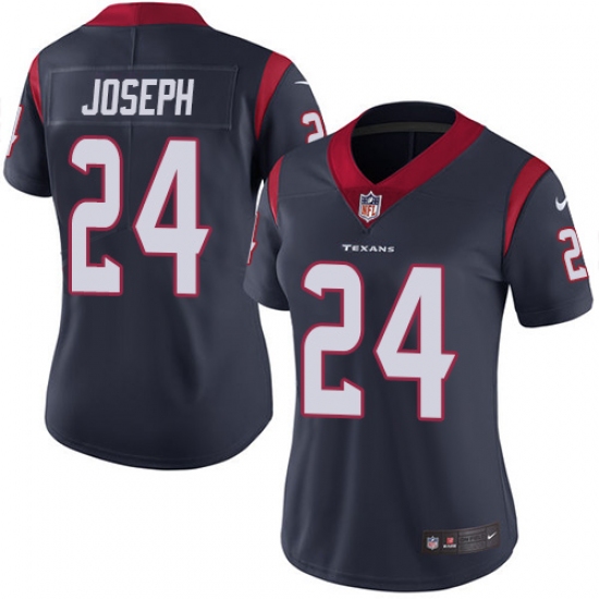 Women's Nike Houston Texans #24 Johnathan Joseph Limited Navy Blue Team Color Vapor Untouchable NFL Jersey - Ujersey