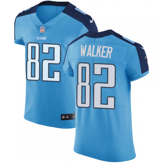 Men's Nike Tennessee Titans #82 Delanie Walker Light Blue Team Color Vapor Untouchable Elite Player NFL Jersey - Ujersey