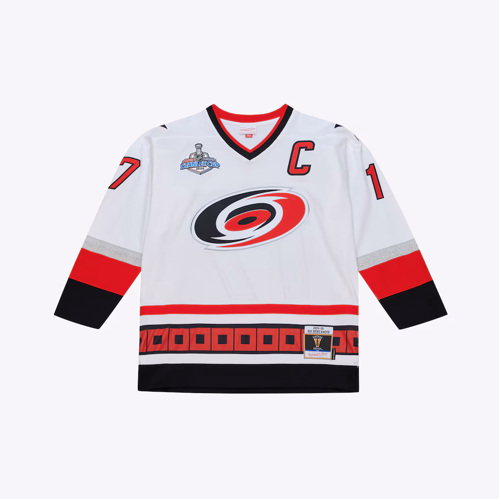 Men's Carolina Hurricanes Rod Brind'Amour Mitchell & Ness White 2005/06 Power Play Jersey - ujerseystore